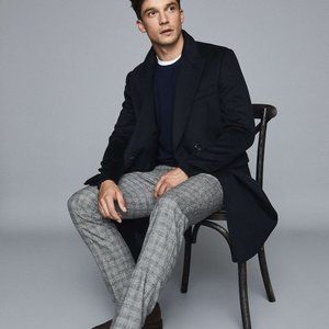 Reiss Men's Slim Fit Checked Trouser Slacks Pants, w36x32
